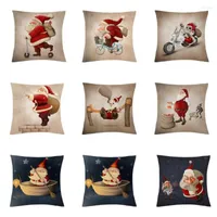 Pillow Christmas Cartoon Santa Claus Pillowcase Cover s￼￟es kreatives R￼ckensofa