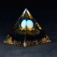 Opal Sphere Galaxy Orgone Pyramid EMF Protection Quartz Reiki Meditation