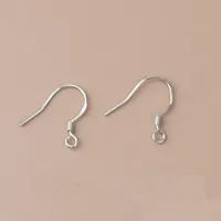 クラスプフック200pcs/lot Sterling 925 sier Earring Indundings Fishwire Hooks Jewelry DIY 15mm Fish Hook Fit Earrings Drop Delivery 2022 DHII0