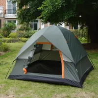 الخيام والملاجئ XC Ushio ترقية 3-4 شخص خيمة التخييم مفصولة طبقة ثنائية السفر سفر في الهواء الطلق التماس لصق عالي مقاوم للماء 2 1.3M