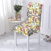 Chair Covers 1PC Spandex Cover Stretch Home Dining Elastic Floral Print Multifunctional Anti-dirty Cloth