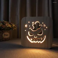 Ночные светильники 3D светодиодная лампа Light USB настольные лампы Хэллоуин
