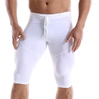 Pantalones cortos de ropa interior térmica para hombres Boxers de compresión Sports Sport Fogging Pantalones para hombres Body Building Bottoms Flinny Leggings Fitness