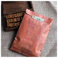 Geschenkverpackung Retro Old Color Lacked Kraft Paper Envelope Postkarte Verpackung Home Bags Storage Collection M2P1