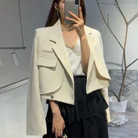 Damespakken Komiyama Fashion Simple All Match Blazer Mujer Notched Collar Women Jackets Long Sleeve Pak Coat Autumn Solid Outfits