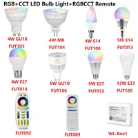 MIBOXER 2.4G SMART RGB CCT LED Light Light E14 E27 MR16 GU10 4W 5W 6W 9W 12W LAMP WIFI Bezprzewodowy sterowanie głosem zdalnego aplikacji zdalnej aplikacji