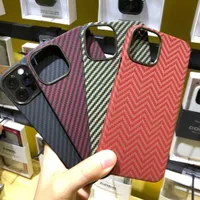 Casos de telefone celular textura K-Doo 3dskin kevlar fiber Protecjoove Case de carbono tampa Ultra Slim para iPhone 13 máx. 13 13 mini W221014