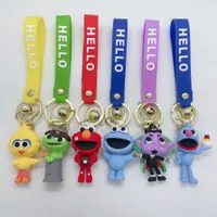 Keychains Creative Cartoon Sesame Street Series Toy Key Chain Lovely Par Bag Car Pendant Small Commodities