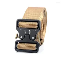 B￤lten Mens Tactical Belt Quick Release Zink Eloy Buckle Military Nylon Outdoor Multifunktionell tr￤ning Midjeband Fritid Cinto
