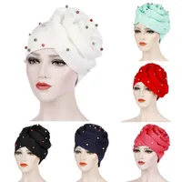 Ball Caps Mens Wool And Hats Cotton Cap Womens Hat Candy Toe Beaded Turban Color Solid Space Flower Muslim Baseball Hooks