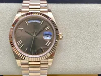 Met originele doos Fashion Men's Watch 41mm Datejust automatische mechanische beweging herenhorloges bruine wijzerplaat roestvrijstalen riem sport 2022