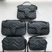Fashion Marmont Women Bags Luxurys Designers Real Leather Handbags Hands Messager Messenger Sac Sac Sac à bac caméra porte-caméra porte
