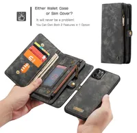 Caseme Wallet Cases Credit ID Cards Holder Pouch Leather Stand Telefonskydd med handh￥llsladd f￶r iPhone 14 13 12 11 Pro Max XR 7 8 Plus