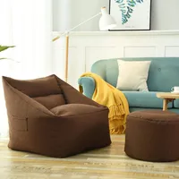 Крышка стулья Lazy Beanbag Sofa Cover Green Blue Grey Pink Living Room Tatami Couch без наполнителя