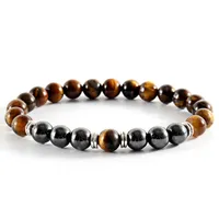Brins de perles 2021 bracelet de brin vintage hommes mode coloré hématite bracelet œil tigre pour hommes bijoux gift l221012