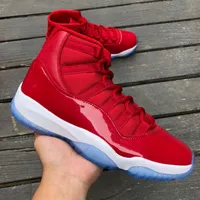 With Box 11 11s Mens basketball shoes Win Like 96 Chicago Gym Red High Cut men women trainers sports sneakers 378037-623 OG Quality 36-47