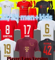 22 23 Davies Oktoberfest Bayerns Soccer Jersey Mia San Mia Munich de Ligt Mane Gnabry Muller Kimmich Musiala Football Shirt Men Kids Equipment Kit Coman Coman