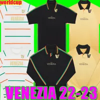 22 23 Venezia FC Soccer Jersey home Black Away Third gold ARAMU FORTE Venice 2022 2023 BUSIO Football Shirts 3rd Adukt Kids Kit Uniform pre match training long sleeve