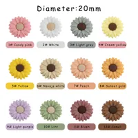 Baby Teethers Toys Kovict 20MM 50 100 200Pcs Sunflower Silicone Flower Beads Teeth Care DIY Necklace Pacifier Chain Gift Accessories 221017