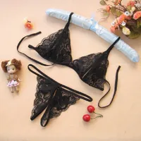 Altre mutandine donne biancheria intima di lingerie set sexy in pizzo trasparente reggiseno g-string H9 W221017