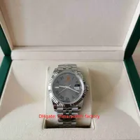 Clean Factory Mens Watch Better Version 41MM 126334 Bandas de Jubileo Wimbledon Relojes Roman Grey Dial Cal.3235 Movimiento mecánico automático para relojes de pulsera para hombres