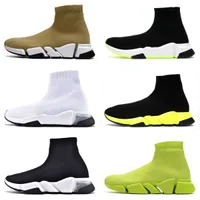 2022 hız 2.0 sıradan ayakkabı platformu spor ayakkabılar erkek kadın tasarımcı tripler paris çorap botları siyah beyaz grafiti vintage bej marka spor ayakkabılar s1