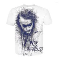 Men&#039;s T Shirts 2022 Fashion 3D Printing T-shirt Kids Clown Face Short Sleeve Role Playing Men&#039;s/Female Tops Sprin