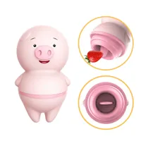 Oggetti di bellezza Piggy ssanie wibrator clitoride stimatore echtaczki masturbatore dildo sutek jzyk oral zabawki dla dorosych sexy zabawki dla kobiet