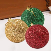 Christmas Decorations 11 Colors 8cm Tree Hanging Shiny Foam Balls Ornaments Year Home Garden Pendant Gift