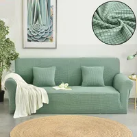 의자 덮개 1/2/3/4 거실을위한 Jacquard Elastic Sofa Cover Strech Slipcover 섹션 소파 가구 보호기
