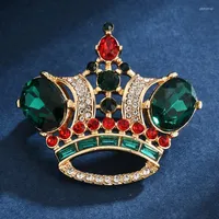 Brosches kvinnor krona strass tillbeh￶r kristall mode vintage h￶gkvalitativ tiara smycken brosch stift kl￤dm￤rken g￥va