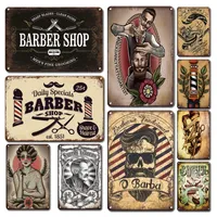 Vintage Styles Barber Tools Shop Pintings Metal Poster Se￱al de esta￱o Retro Man Cave Home Decor Plates personalizados Classhop Zoon Decor Accessorios