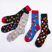 Chaussettes pour hommes Lucky Zone Spring and Automne Creative Picture grande taille pure pure Men Men Women Couple CNY