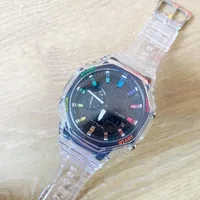 Relógios de pulso Esportes Sports Digital Electronic 2100 Men's Watch Multifunction LED Automático Raise Light Waterproof Factory Factory atacado