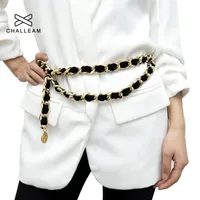 Cinturones de cintura cinturones de aleación femenina de metal de aleación para mujeres Flanela de oro Damas exageradas vintage 139 221014
