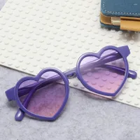 Güneş gözlüğü Kalp Şeklinde Çocuklar İçin Sevimli Plastik Çerçeveli Moda Marka Tasarımcısı UV400 2022