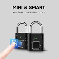 Smart Lock Mini Biometric thumbprint T￼rstockpadlocke wiederaufladbar Fingerabdruck Vorh￤ngeschloss USB KEYLESS Kurzes Entsperren 221018