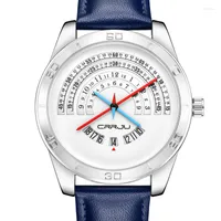 Armbanduhr Fody Herren-Handgelenk Uhren 3Bar Waterfames Leder-Uhrband-Top Creative Quartz-Watch