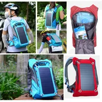 Rugzak mannen Solar Backpacks Daypack Women Multifunction Hiking 6V 7W Paneel lading met 2L waterzak voor smart mobiele telefoons