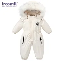 Rompers Ircomll Kids Kids Clothing Водонепроницаемая капюшона девочек-капюшоны для мальчиков лыжный костюм Snow Set Toddler теплый боди на 18 мл. 221018