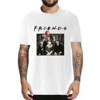 Horror Friends Pennywise Michael Myers Jason Voorhees Halloween Men T-Shirt Top cotton Short sleeve T Shirt Camiseta masculina MX200508