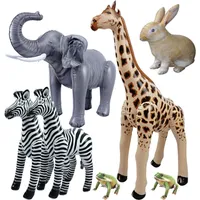 Outras festa de evento fornecem grandes simulações de giraffe zebra jungle animais de balão inflável elefante coelho safar safari decoração de aniversário 221018