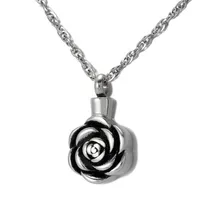 Cremation Jewelry Rose Rose Urn Necklace를위한 기념비 기념 펜던트 로켓 스테인레스 스틸 방수 기억 목걸이 215r