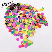 Party -Dekoration 50G/Pack farbenfrohe runde Folien Konfetti Pailletten Hochzeits Geburtstag Prinzessin l￤nger Latexballons