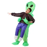Disfraz de mu￱eca mascota Alien Inflable Inflable Extumo extraterrestre para el hombre Fantasia Adulto Monster Scary Green Alien Fiest Halloween
