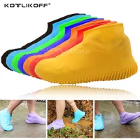 Bottes Couvre-chaussures imperm￩ables Mati￨res de silicone Chaussures Unisexe Prot￩geurs Bottes de pluie pour int￩rieur ext￩rieur jour de pluie r￩utilisable