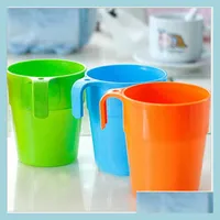 Mugs Plastic Tooth Cups With Ear Hanging Candy Color Rinse Tumbler Toothbrush Wash Mug Factory Direct Sale 0 55Rr Fb Drop Delivery 2 Dhxfg