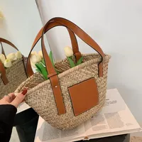 New Evening Bags Weave Large Tote Bag Summer Quality Straw Women's Designer Handbag High Capacity Beach Travel Basket