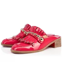 Luxus klassische Marke Sandalen Red Botto High Heels Octavian Mula 35mm Patent Leder Flat Begonia Frauen Hochzeitsfeier mit Kasten EU 35-43