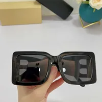 Sunglasses Trendy Orange Red for Women Fashion Simple Big Square Black Imported Plank Frame Gold b Modified Arm Uv400 Beach Catwalk Show